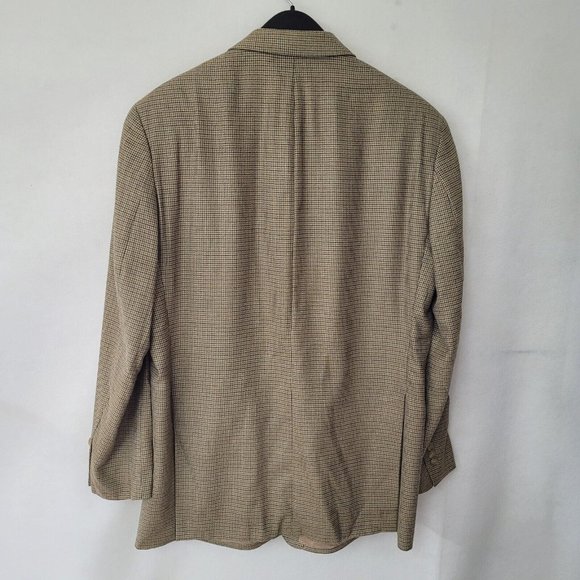 Ralph Lauren Blazer Mens 46L Silk/Wool Houndstooth 2-Button Lined Sportcoat - Picture 5 of 16